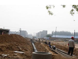 伊金霍洛旗烏蘭木倫河南岸市政道路管網工程施工